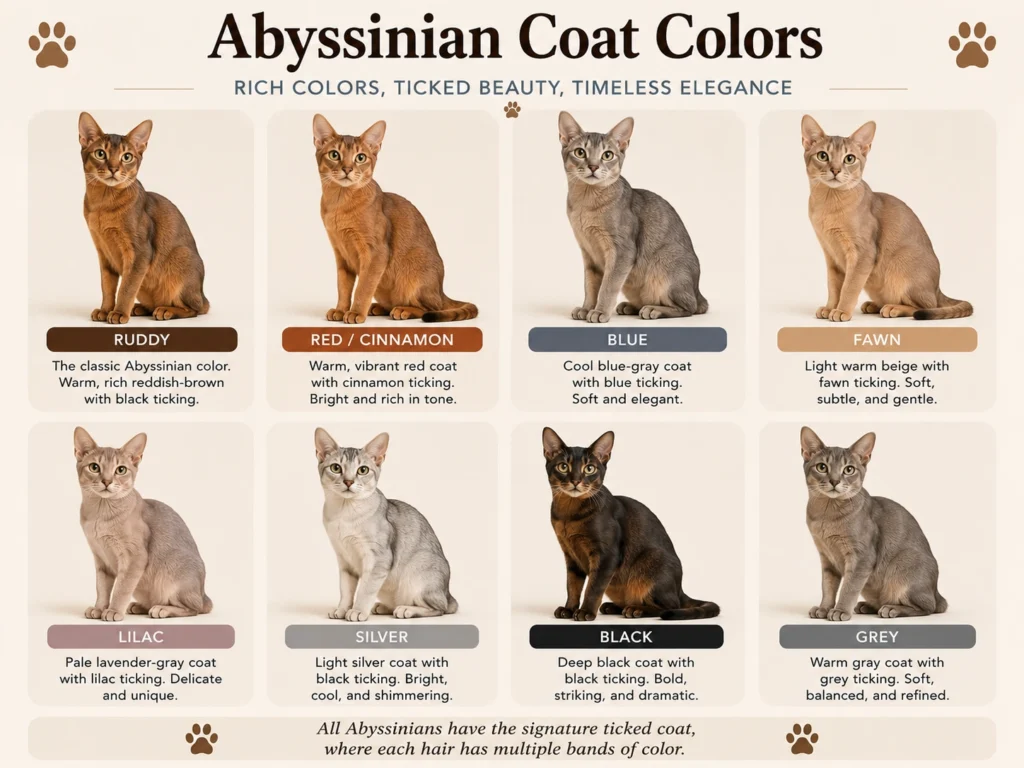 Abyssinian Cat Colors