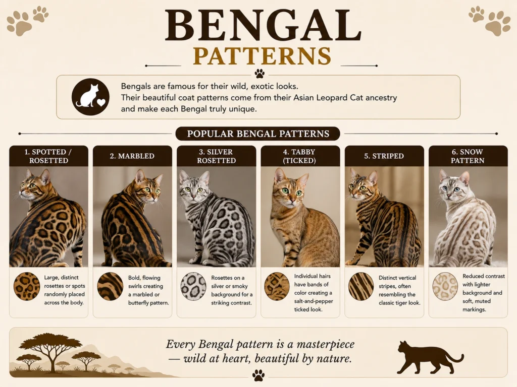 Bengal Cat Coat Patterns