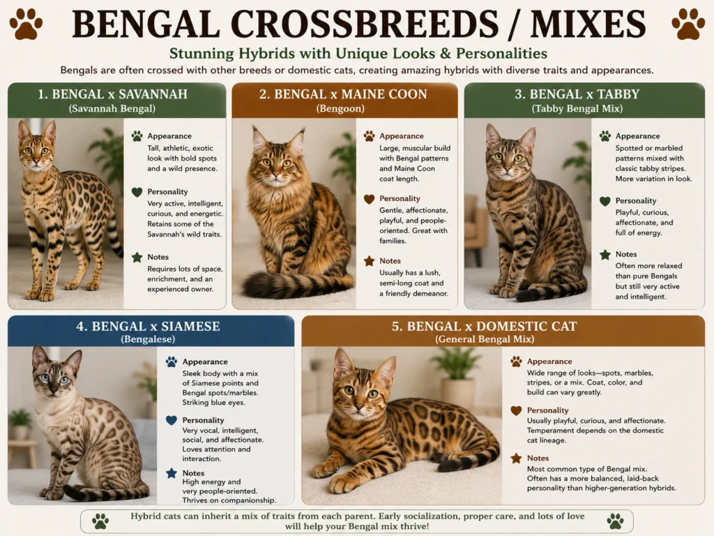 Bengal Cat Crossbreeds and Mixes