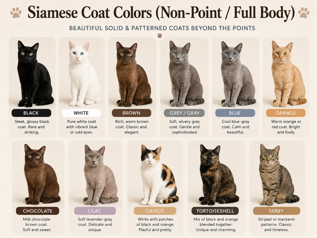 Siamese Cat Colors