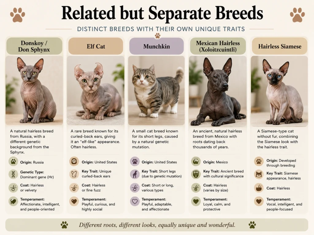 Sphynx Cats Separated Breeds 