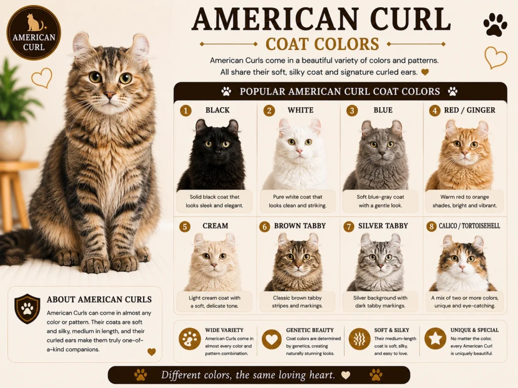 American Curl Cat Colors