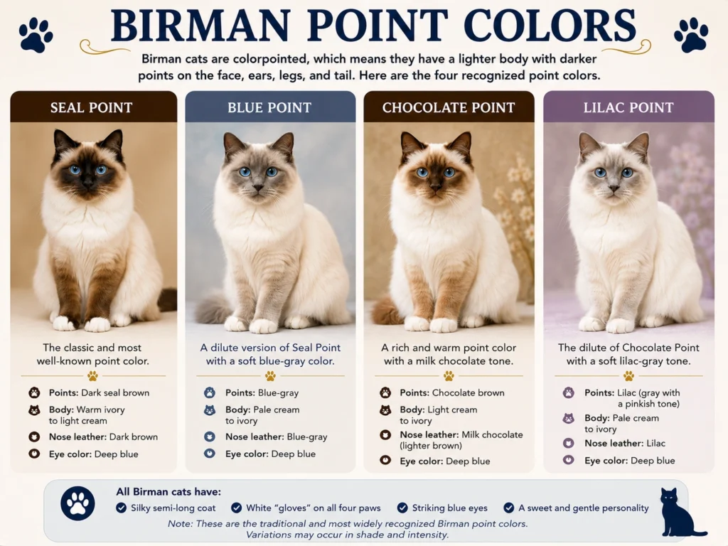 Birman Cat colors