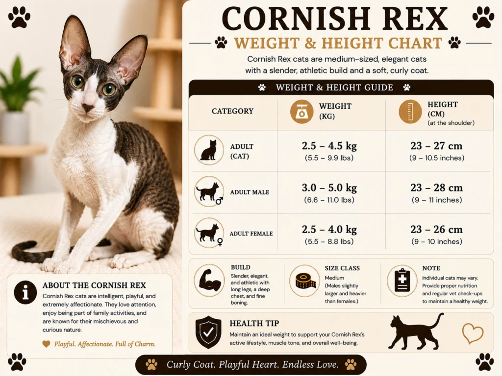Cornish Rex Cat Size and Height