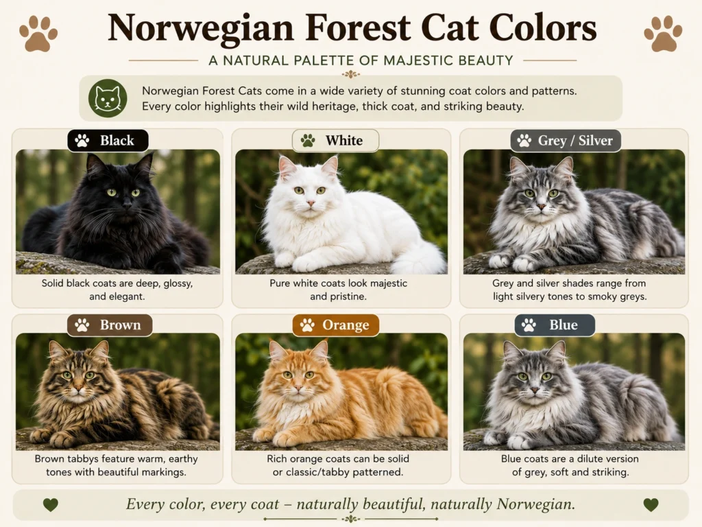 Norwegian Forest Cat Colours